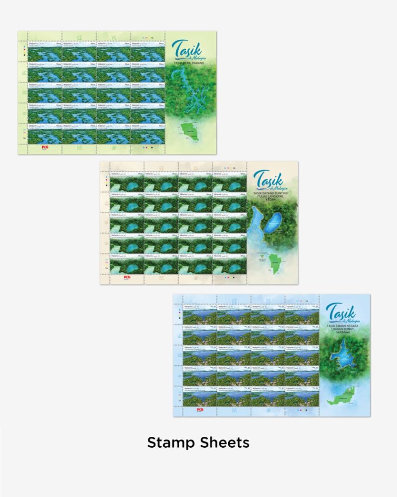 TASIK DI MALAYSIA COMPLETE STAMP SHEET