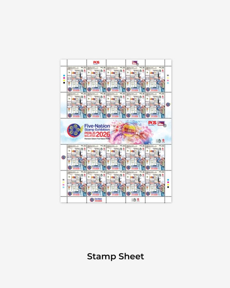 PAMERAN SETEM FIVE-NATION PERLIS STAMP SHEET