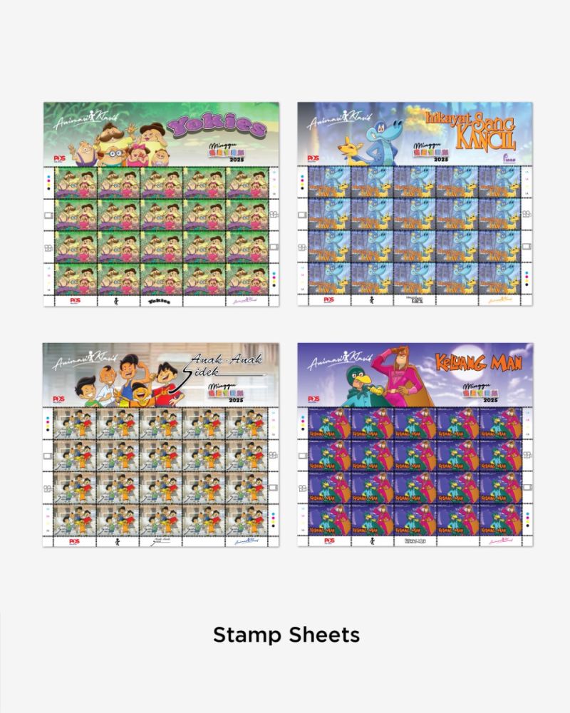 Animasi Klasik Complete Stamp Sheet