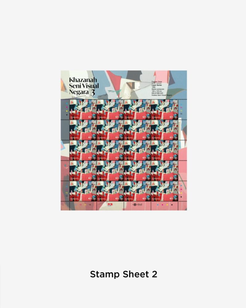 KHAZANAH SENI VISUAL NEGARA SIRI 3 STAMP SHEET RM1.50
