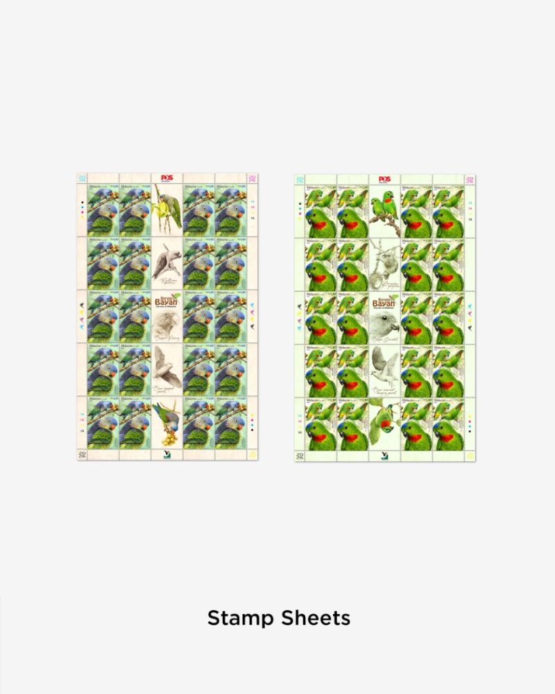BURUNG BAYAN COMPLETE STAMP SHEET