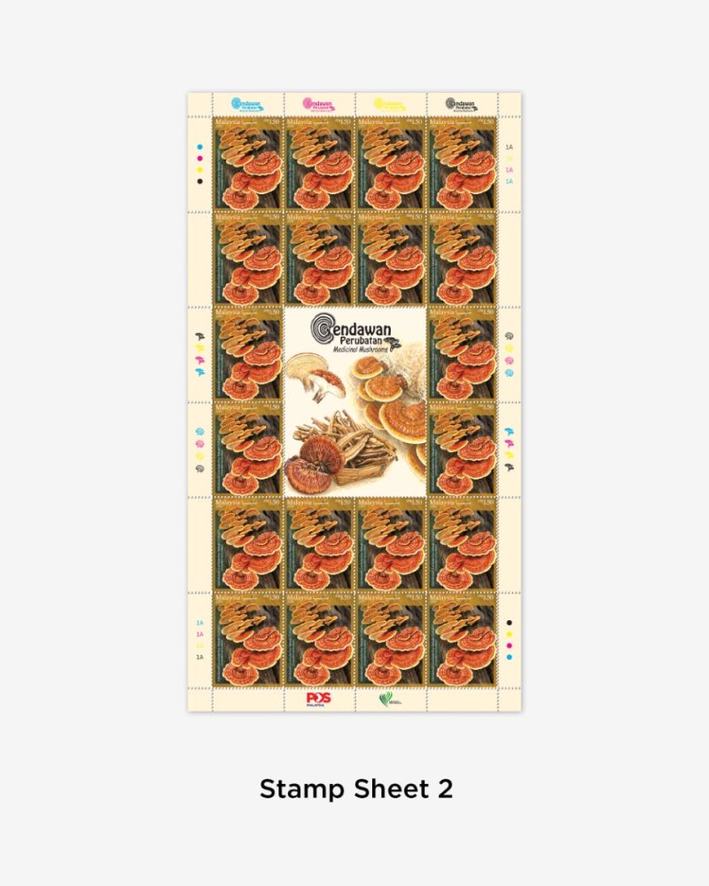 CENDAWAN PERUBATAN STAMP SHEET RM1.50