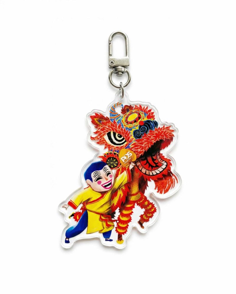 CNY 2026 Fortune Lion Dance Acrylic Charm