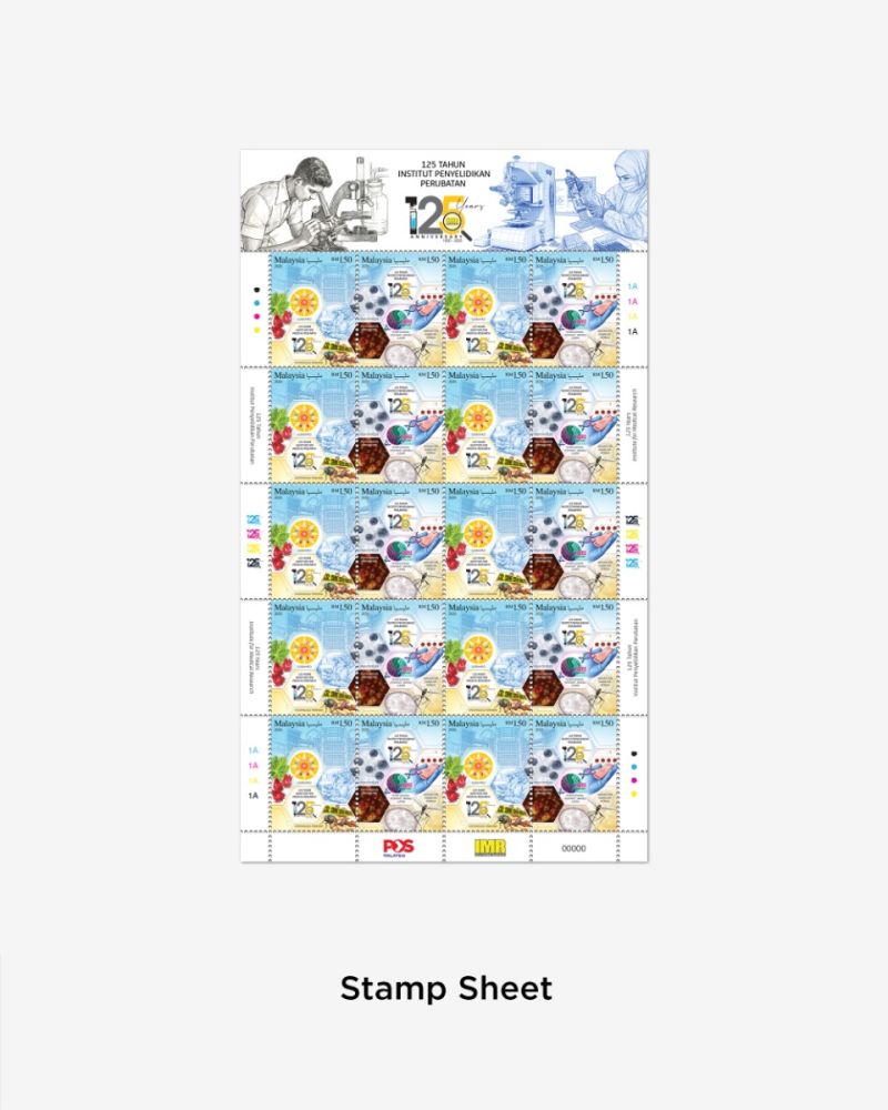 125 TAHUN INSTITUT PENYELIDIKAN PERUBATAN STAMP SHEET 