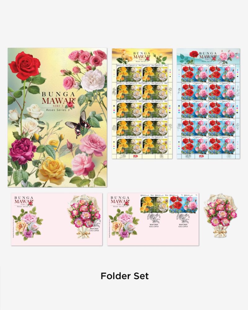 BUNGA MAWAR SIRI 3 FOLDER SET