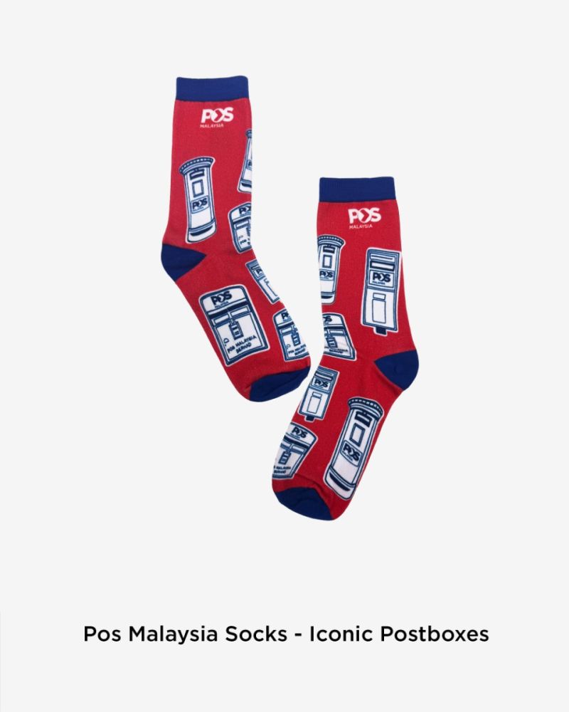 POS MALAYSIA SOCKS - ICONIC POSTBOXES 