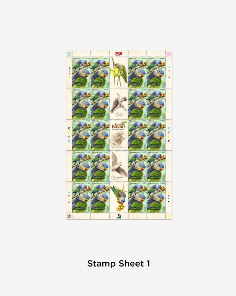 BURUNG BAYAN STAMP SHEET RM1.00